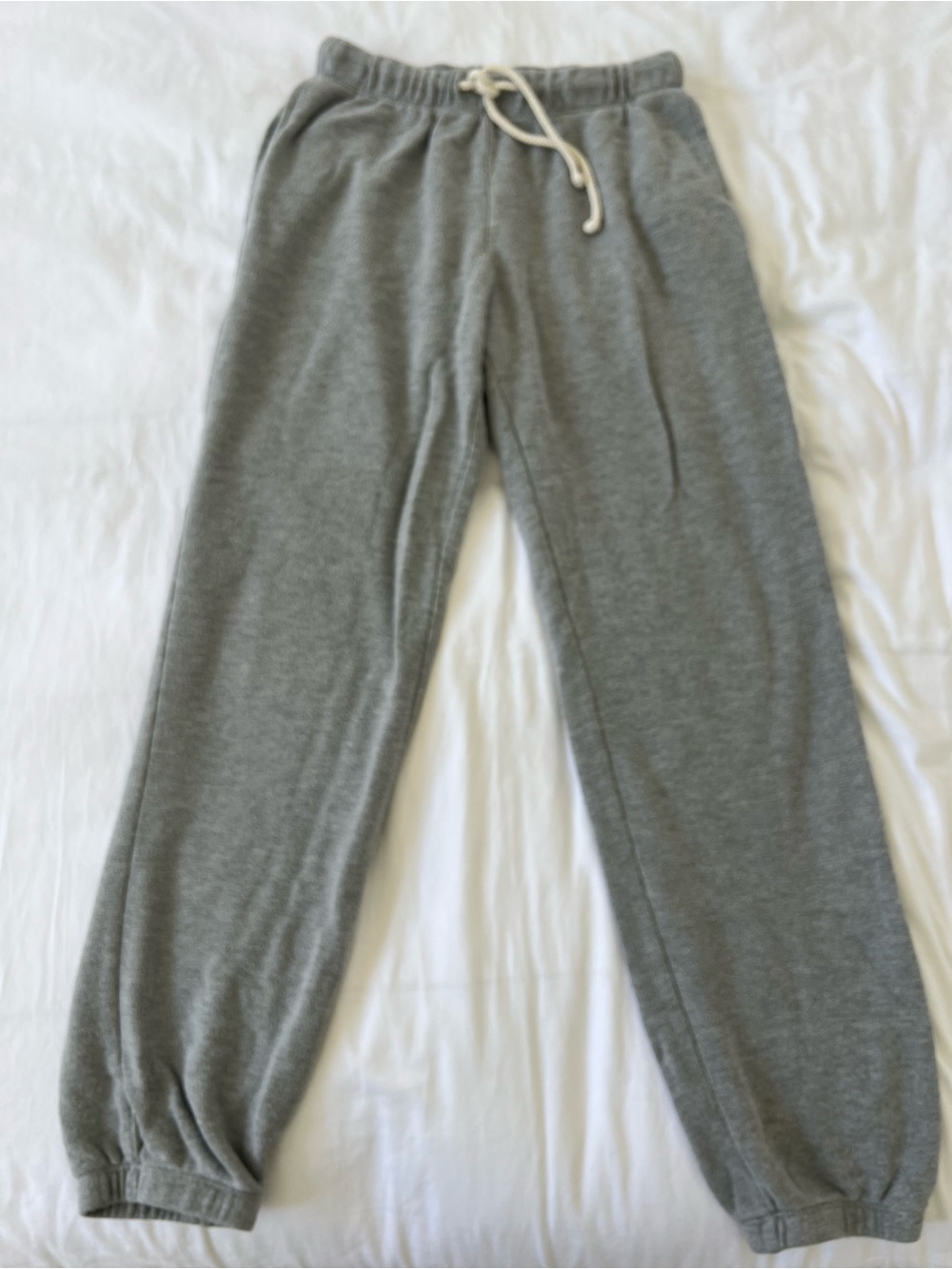 DONNI Heather Gray Cozy Drawstring Joggers organic cotton XS